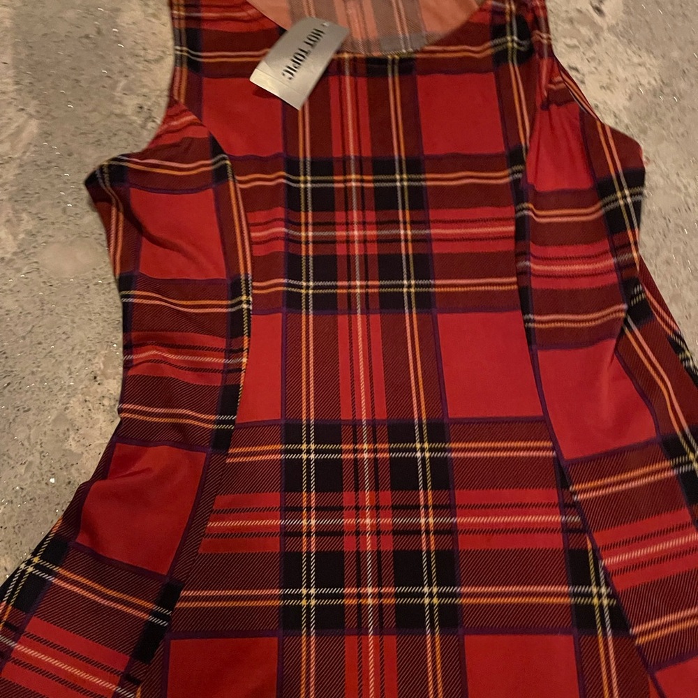 NWT hot topic plaid skater dress - Picture 2 of 3